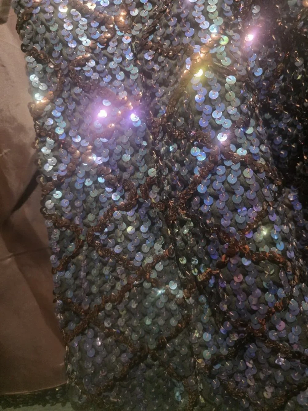 The Stones Westfield Sequined Open Front Blazer Vintage Women's Medium
